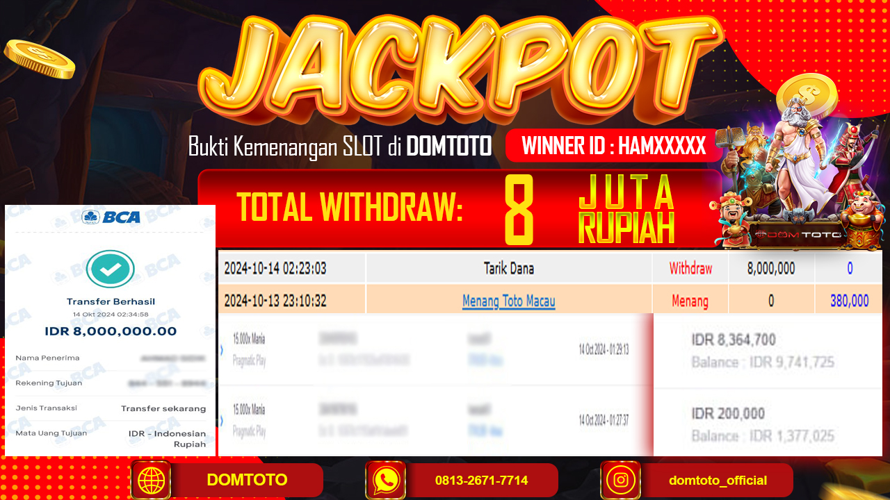 JACKPOT SLOT PRAGMATIC GATES OF OLYMPUS 15.000X MANIA 14 OKTOBER2024